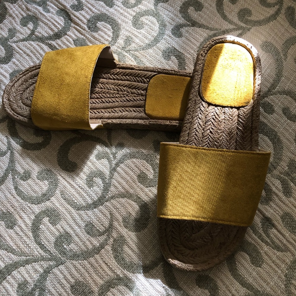 Yellow slip ons